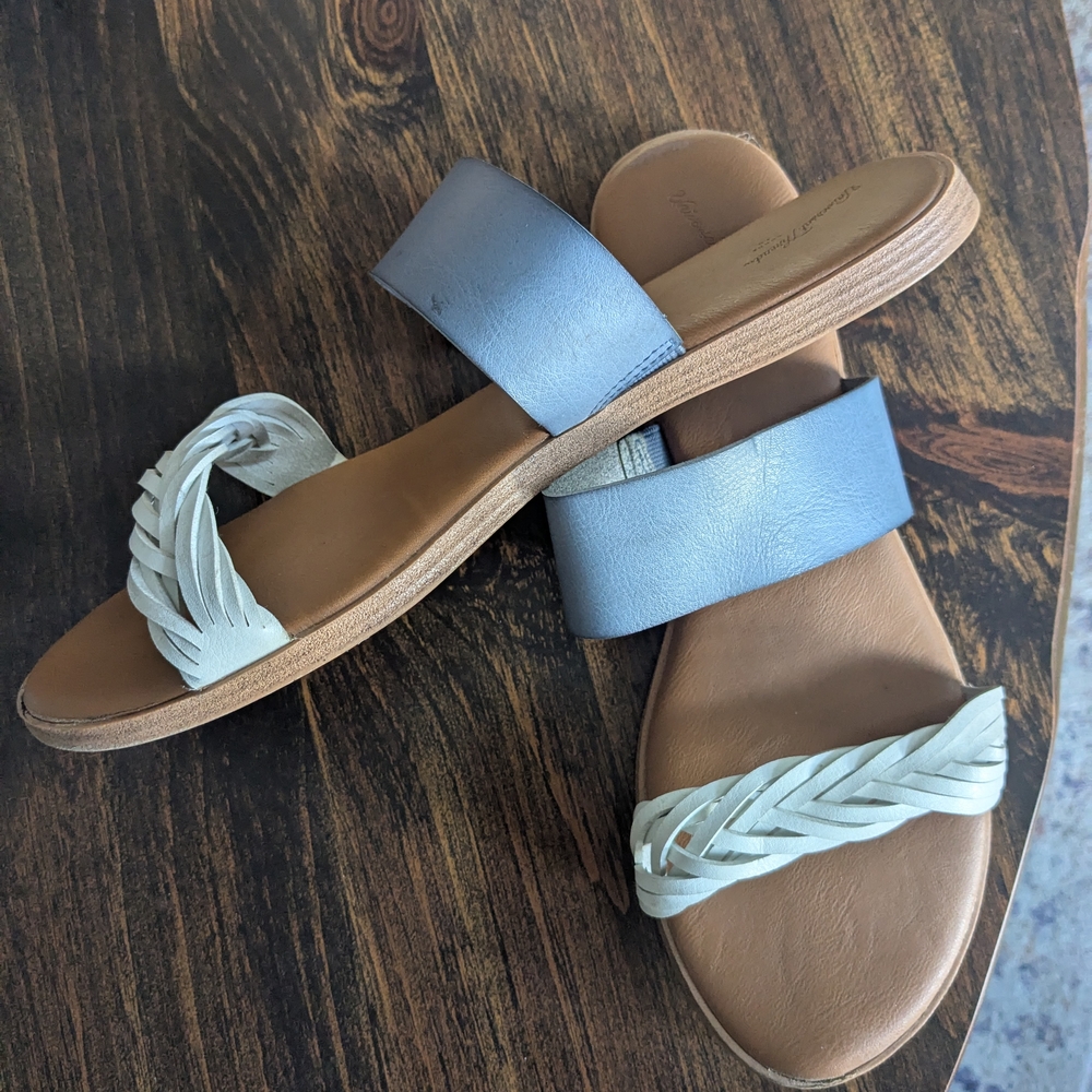 Stylish Blue and White Women's Sandals
